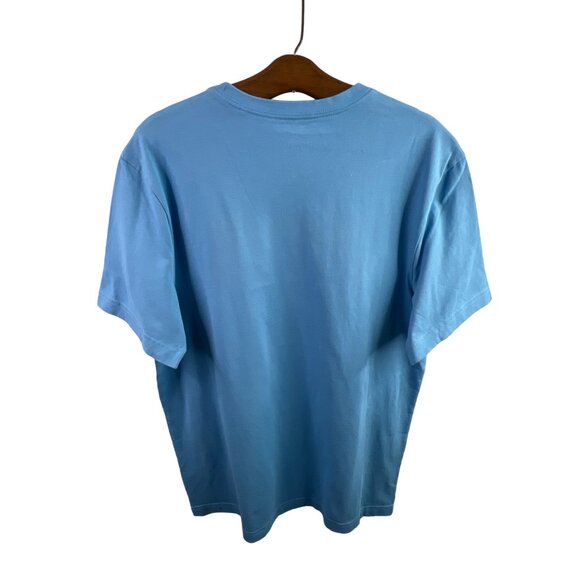 Life Is Good Size Medium Wheres The Fish Blue Short Sleeve Crew Neck WTF - Picture 2 of 5